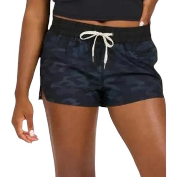 Vuori Women's The Rise The Shine Drawstring Clementine Short Camo Blue Gray SZ S - Picture 1 of 8